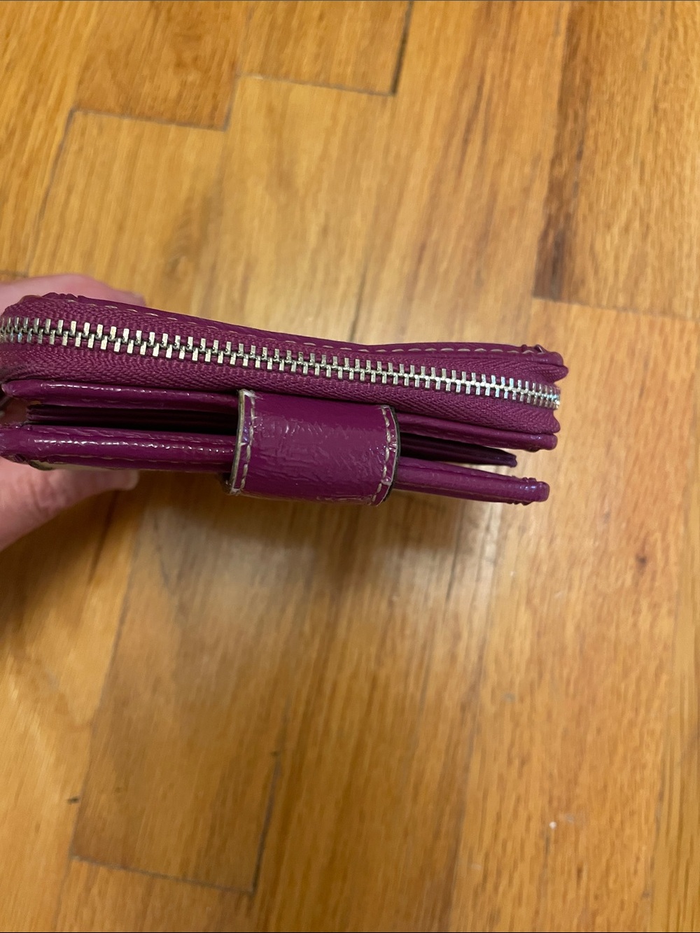 Vintage Coach Cardholder Zip Wallet. Magenta Pink/Tan. Monogram Signature C  GUC - Picture 4 of 12